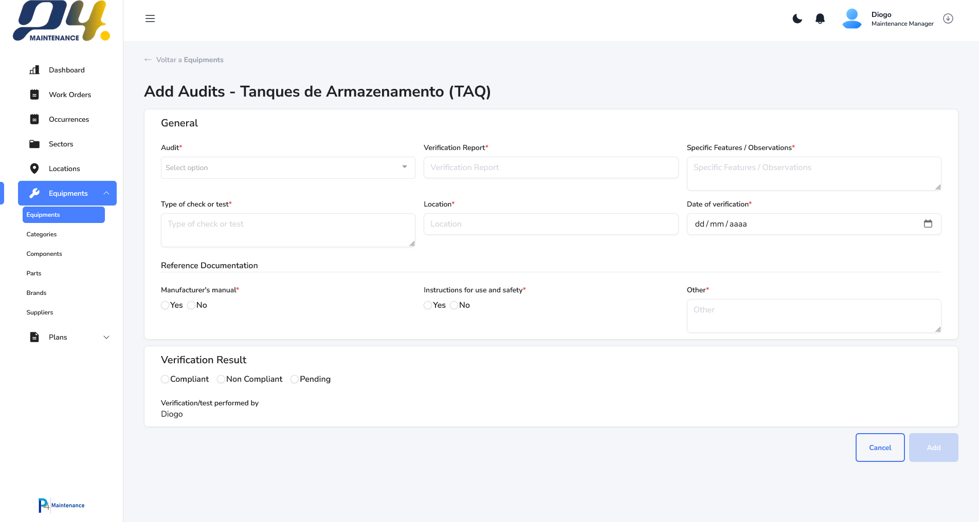 adicionar auditoria